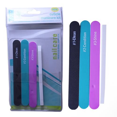 Wholesale CUTICLE MANICURE KIT 3 BOARDS & CUTICLE STONE ONLY FOR 19496