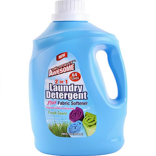 Wholesale Awesome 2 in 1 Laundry Detergent Plus Fabric Softener 64 Loads Fresh Scent