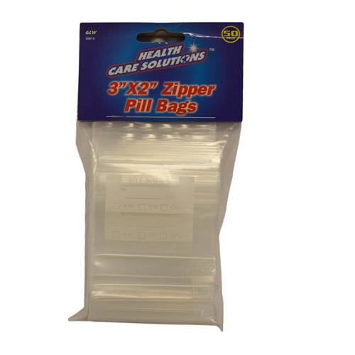 Wholesale 50pc 3 x 2'' ZIPPER PILL BAGS