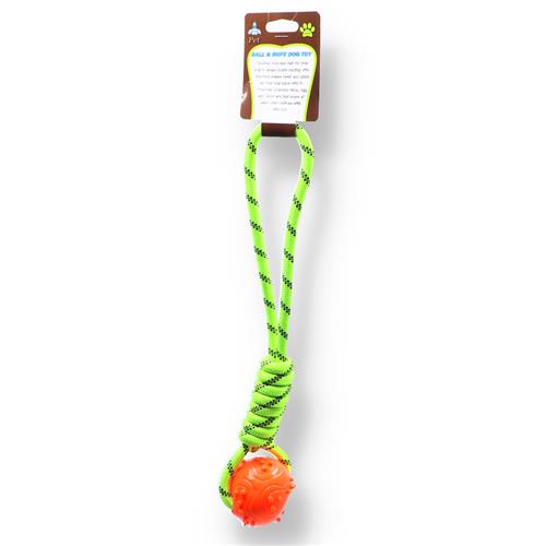 Wholesale ROPE AND BALL DOG TOY WITH BALL