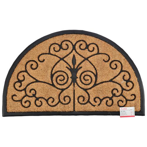 Wholesale HALF ROUND COIR DOOR MAT 24x39''