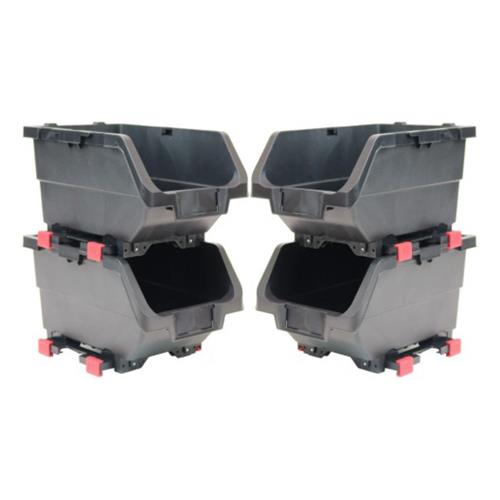 Wholesale HUSKY 4PK 9'' BLACK STACKABLE BIN