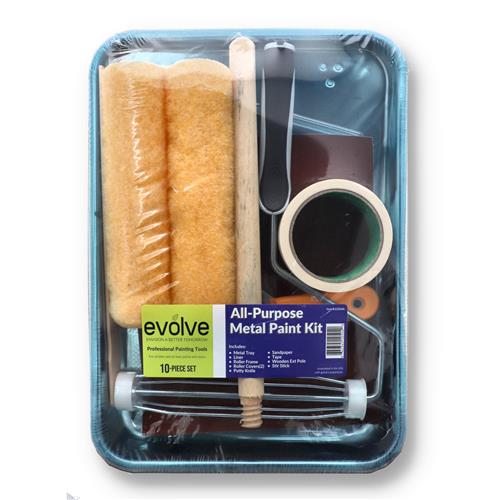 Wholesale EVOLVE 10 PIECE METAL TRAY PAINT KIT INCLUDES TRAY LINER FRAME ROLLER