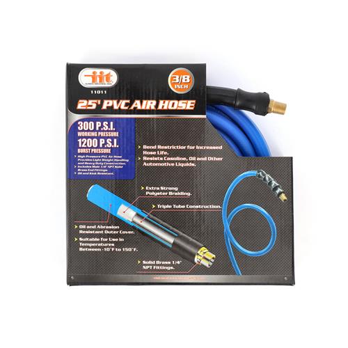 Wholesale 25'x3/8" PVC AIR HOSE WITH 1/4'' NPT FITTINGS & BEND RESTRICTORS