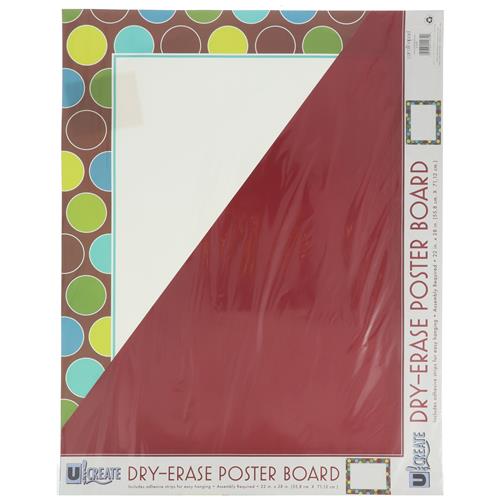Wholesale DRY ERASE POSTER BOARD 22x28'' w/ADHESIVE HANGING STRIPS