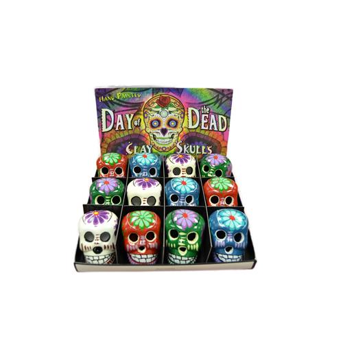 Wholesale Day of the Dead Clay Skulls Assortment
