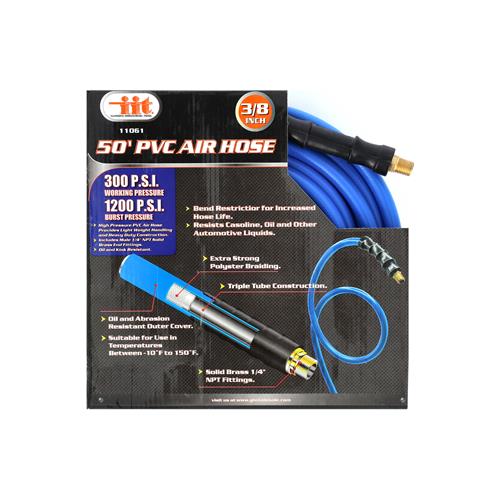 Wholesale 50''x3/8" PVC AIR HOSE WITH 1/4'' NPT FITTINGS & BEND RESTRICTORS
