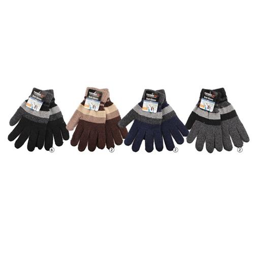Wholesale ThermaXXX Winter Knit Glove Mens Stripes