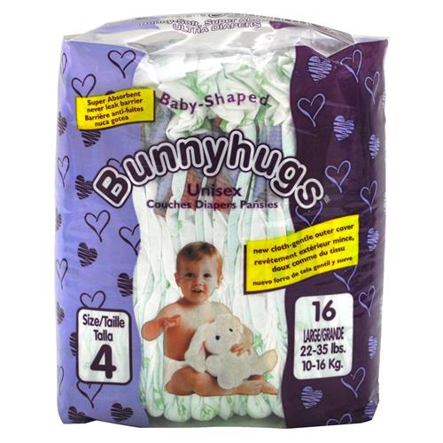 Wholesale Bunnyhugs Large Baby Diapers Sz 4 (22-35 Lbs).  U