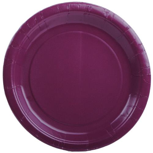 Wholesale Maroon Paper Plates 7""""
