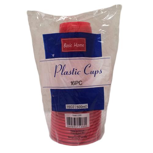 Wholesale Plastic Cups Solid Red 16 oz