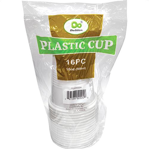 Wholesale Plastic Cups White 16 oz