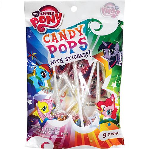Wholesale 9ct My Little Pony Pops with Stickers Peg Bag