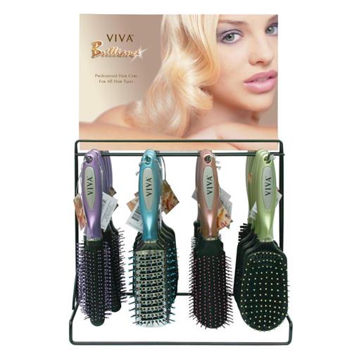Wholesale Viva Brilliance Hairbrushes Counter Display 4 Styles,  temp unavailable