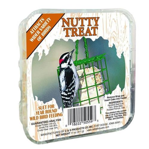 Wholesale C&S 11OZ NUTTY TREAT SUET CAKE