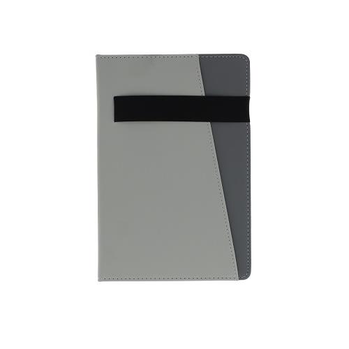 Wholesale 6x8-1/2'' 160 PAGE NOTEBOOK LEATHER COVER GREY & BLACK