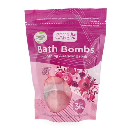 Wholesale PERSONAL CARE BATH BOMBS BERRY ROSE 3CT - 12 UNITS PER CASE