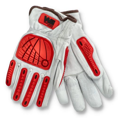 Wholesale WELLS LAMONT COLD WEATHER LEATHER IMPACT GLOVE LARGE GRAY-RED