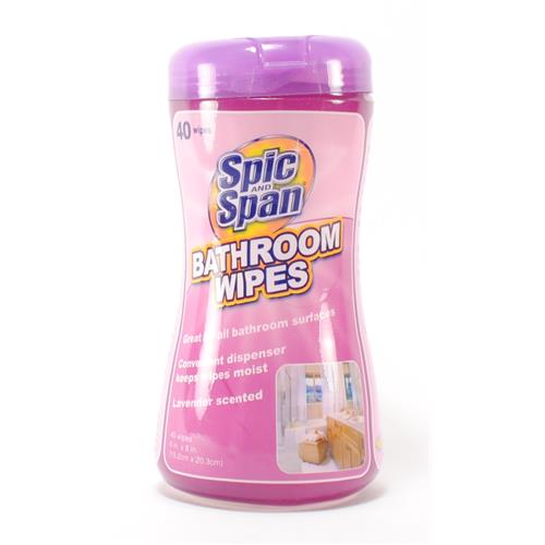 Wholesale Spic & Span Bathroom Wet Wipes 6""""x8"""" Lavender Sc GLW