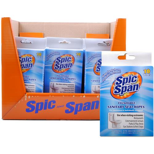 Wholesale Spic & Span Sanitary Seat Wipes