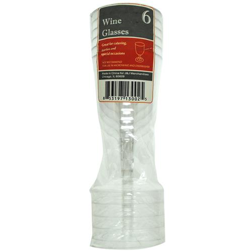 Wholesale Plastic Wine Cups 6 oz. 6Pack GLW