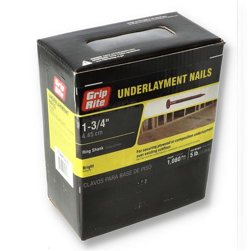 Wholesale GRIP-RITE 5LB UNDERLAYMENT NAILS 1 3/4'' RING SHANK BRIGHT