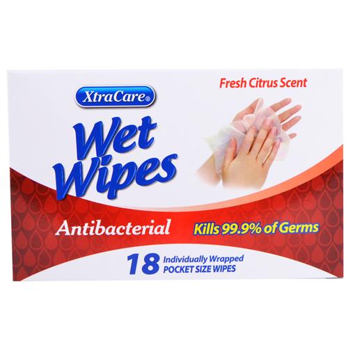 Wholesale Xtracare Antibacterial Wipes Travel Pack Individua