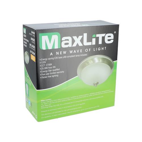 Wholesale CEILING FIXTURE & 2 12=75W LED A19 BULBS BRUSHED NICKEL