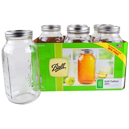 Wholesale Ball Wide Mouth Half Gallon Canning Jar - GLW