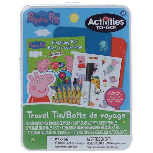 Wholesale PEPPA PIG TRAVEL TIN ACTIVITIES-TO-GO