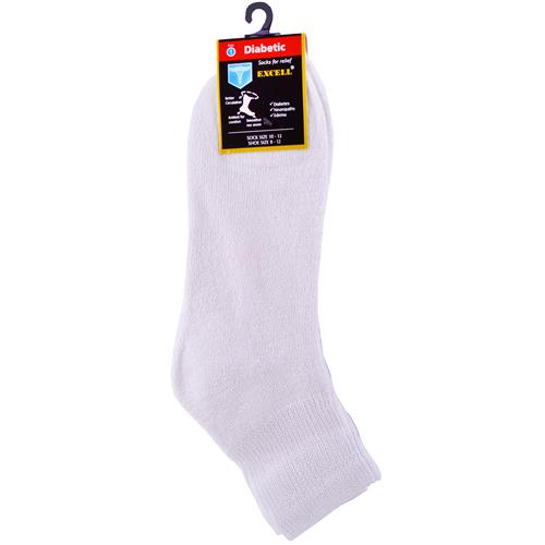 Wholesale Diabetic Quarter Sock White 10-13