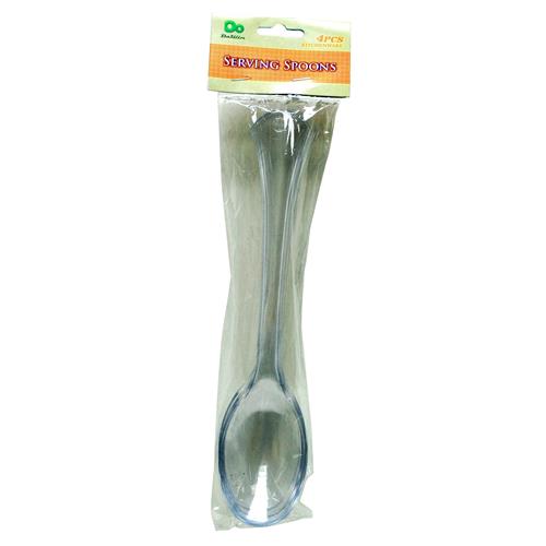 Wholesale Clear Plastic Serving Spoon 10"""" 4pcs
