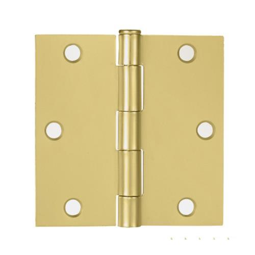 Wholesale EVERBILT 3-1/2 in. Square Radius BRASS Squeak-Free Door Hinge (48-Pack)