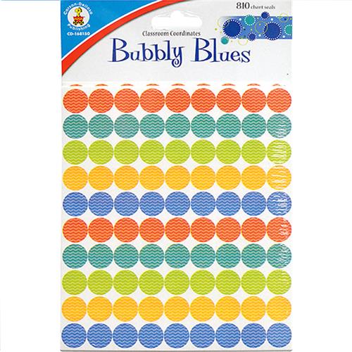 Wholesale Z810 CHART SEAL STICKERS BUBBLY BLUES