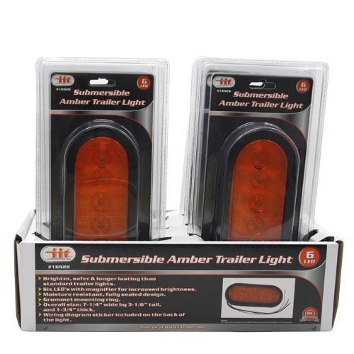 Wholesale 6 LED Amber Trailer Submersible Light GLW