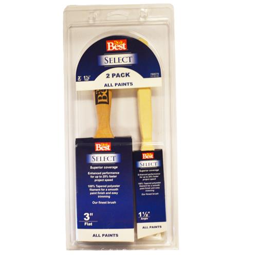 Wholesale Z2PC STAINLESS PAINT BRUSH 1.5"" ANGLE & 3"" FLAT