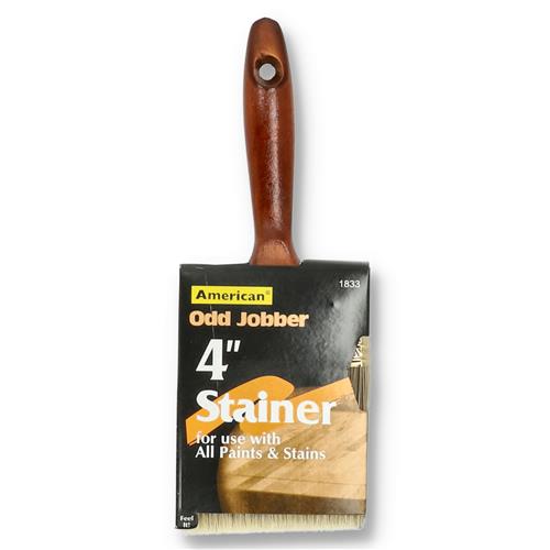 Wholesale AMERICAN ODD JOBBER 4'' STAINER PAINT BRUSH WOOD HANDLE