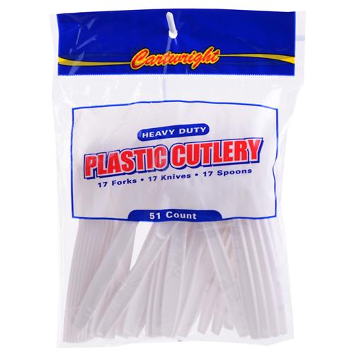Wholesale Cartwright H/D Plastic Cutlery Assorted