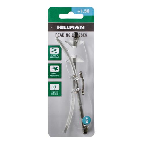 Wholesale HILLMAN IMPACT RESISTANT READING GLASSES 1.5X