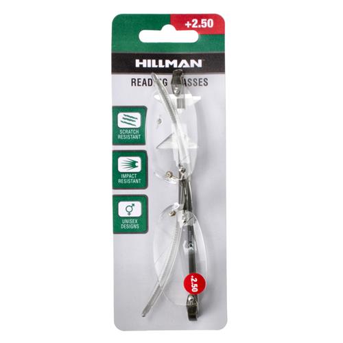 Wholesale HILLMAN IMPACT RESISTANT READING GLASSES 2.5X