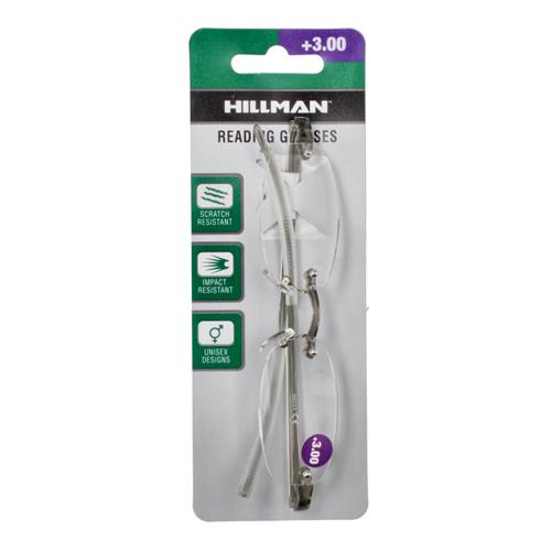 Wholesale HILLMAN IMPACT RESISTANT READING GLASSES 3.0X
