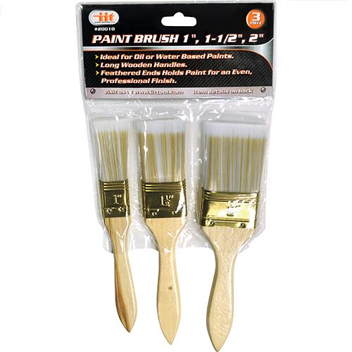 Wholesale 3PC Paint Brush 1"- 1-1/2" & 2"