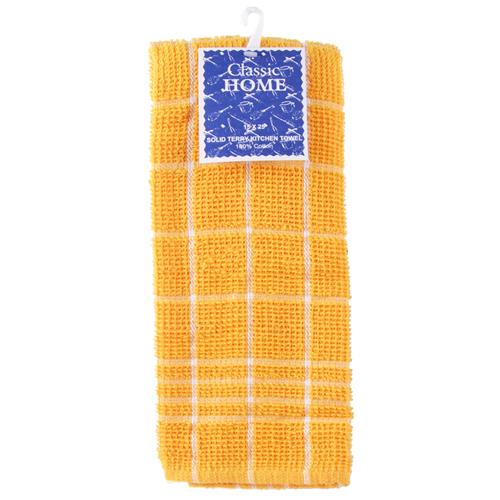 Wholesale Solid White Kitchen Towel with White Stripes 15"""" GLW