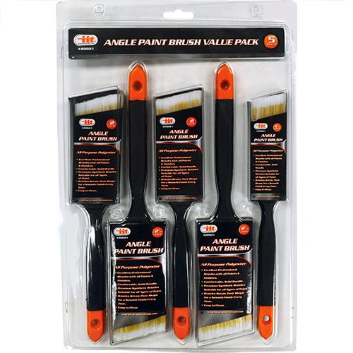 Wholesale 5PC Angle Paint Brush Value Pack