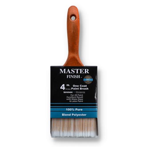 Wholesale 4" MASTER FINISH WOOD HANDLE ONE COAT PAINT BRUSH