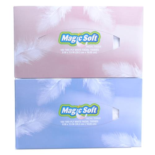Wholesale Magic Soft Facial Tissue 2-Ply 8""""x7.5""""
