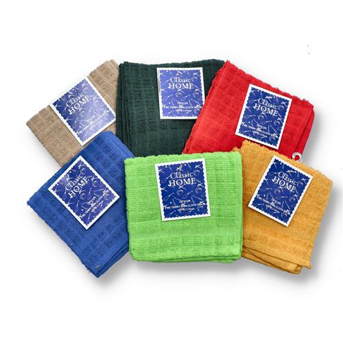 Wholesale Dish Cloth Solid 12" x 12" 2 Pack Ass't Color