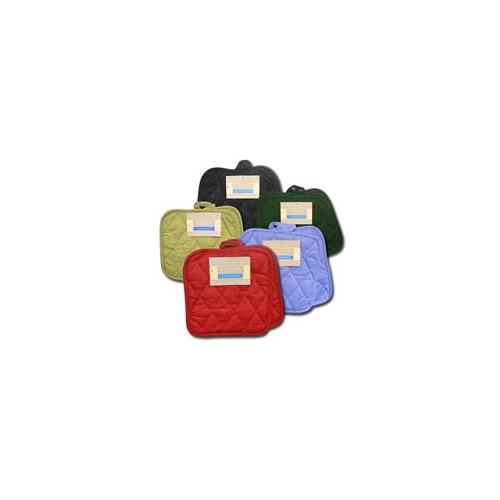 Wholesale Pot Holders 2 Pack Square Solid Woven Assorted