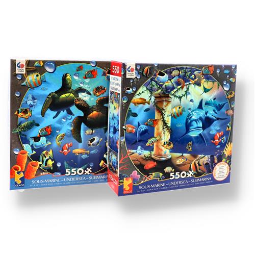 Wholesale 550PC PUZZLE 4 ASSORTED UNDERSEA TITLES