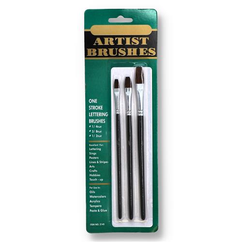 Wholesale 3PC ROUND ARTIST BRUSH SET #1-3-5